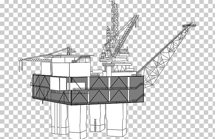 Oil Platform Drilling Rig Oil Well Derrick PNG, Clipart, Angle, Black And White, Blowout Preventer, Clip Art, Crane Free PNG Download