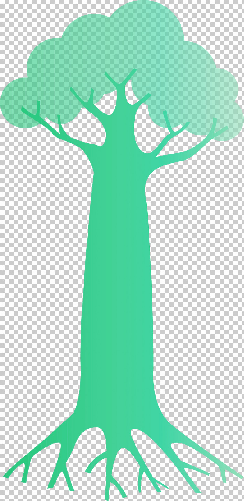 Plant Stem Cartoon Silhouette Leaf Green PNG, Clipart, Abstract Tree, Beak, Cartoon, Cartoon Tree, Character Free PNG Download