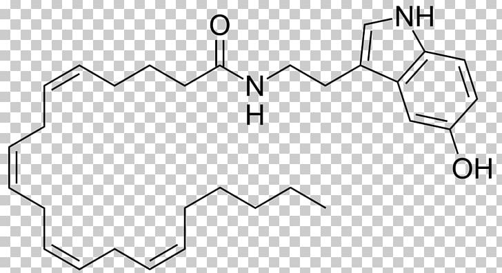 Arachidonoyl Serotonin Serotonin Transporter 5-HT Receptor Fatty Acid PNG, Clipart, Amino Acid, Angle, Area, Black And White, Cell Free PNG Download