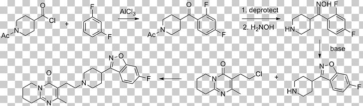 Chemical Synthesis Grepafloxacin Risperidone Fluoroquinolone Chemical Compound PNG, Clipart, Angle, Black, Calligraphy, Chemical Reaction, Miscellaneous Free PNG Download