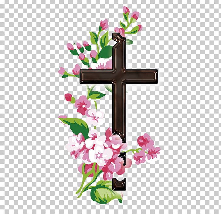 Floral Design Christian Cross Flower PNG, Clipart, Artificial Flower, Christian Cross, Christianity, Clip Art, Cross Free PNG Download