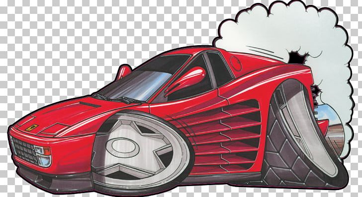 Sports Car Ferrari Testarossa Automotive Design Product Design PNG, Clipart, Automotive Design, Automotive Exterior, Car, Caricature, Crossstitch Free PNG Download