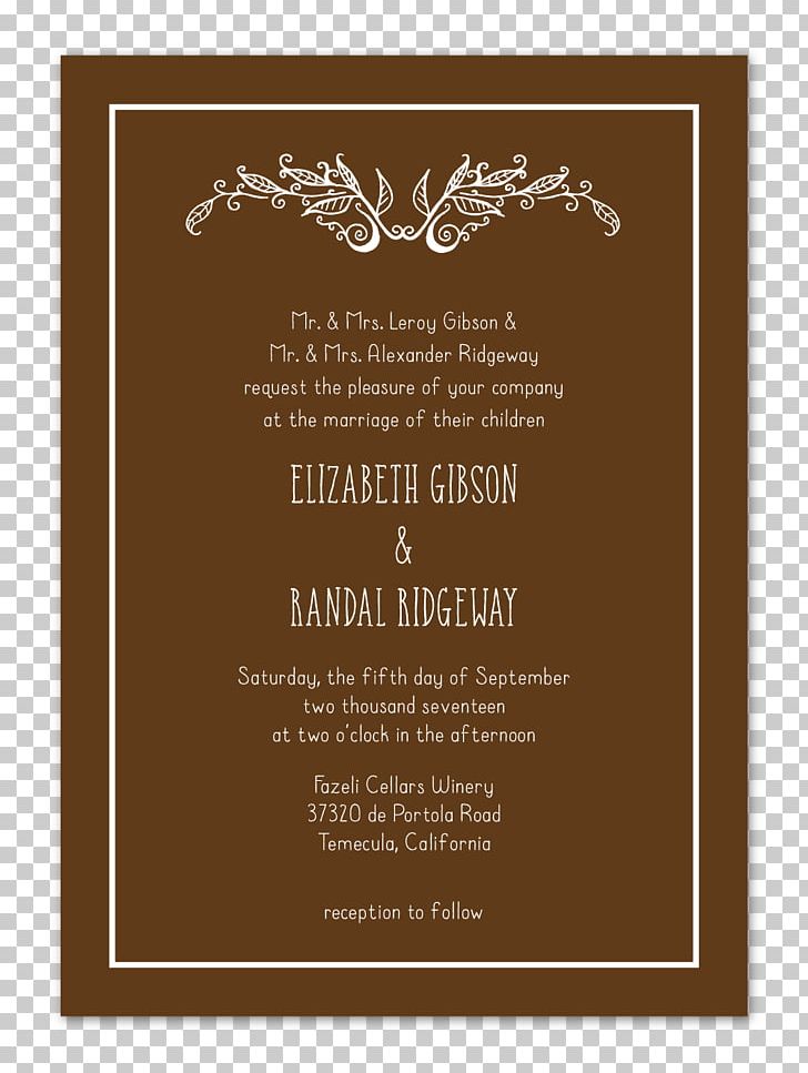 Wedding Invitation Convite Font PNG, Clipart, Brown, Convite, Holidays, Text, Wedding Free PNG Download