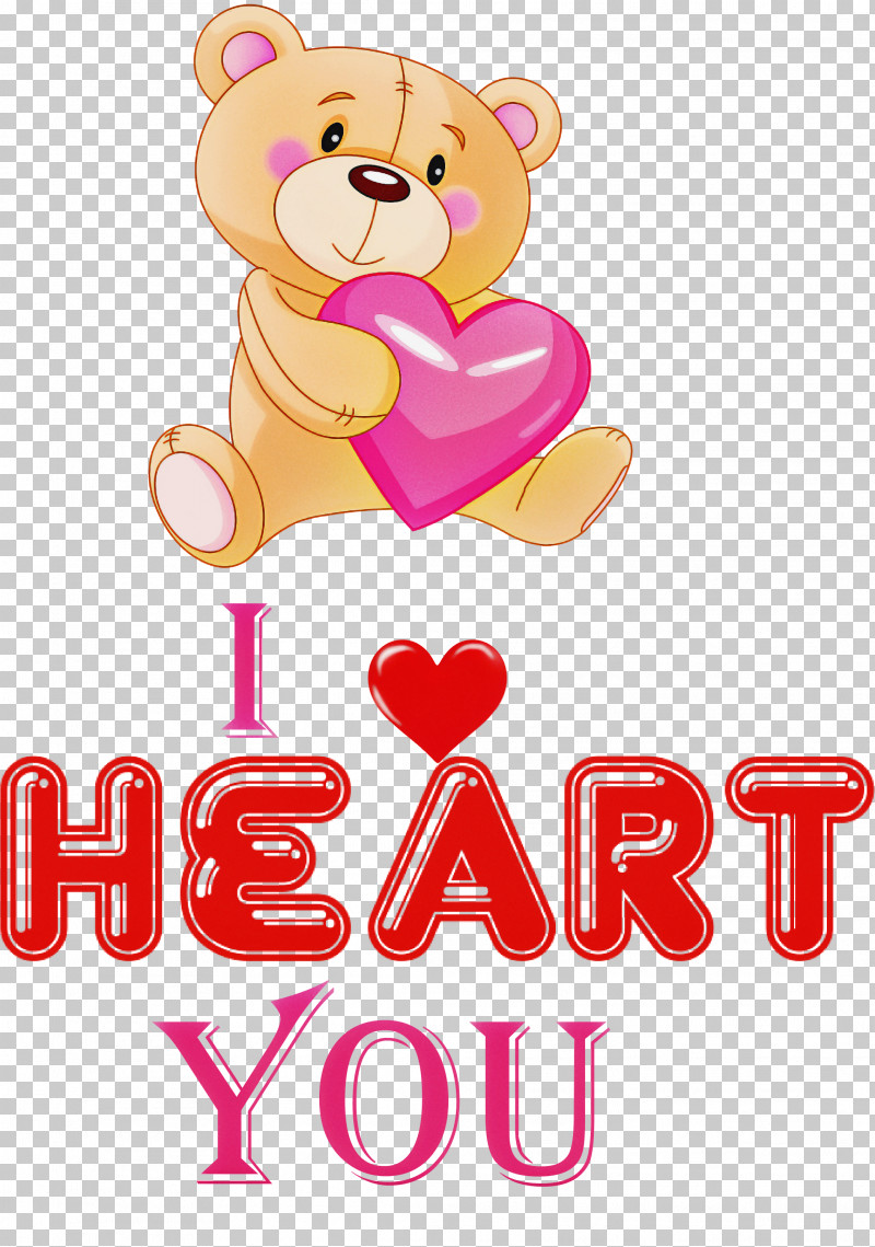 I Heart You I Love You Valentines Day PNG, Clipart, Bears, Cartoon, Character, I Heart You, I Love You Free PNG Download