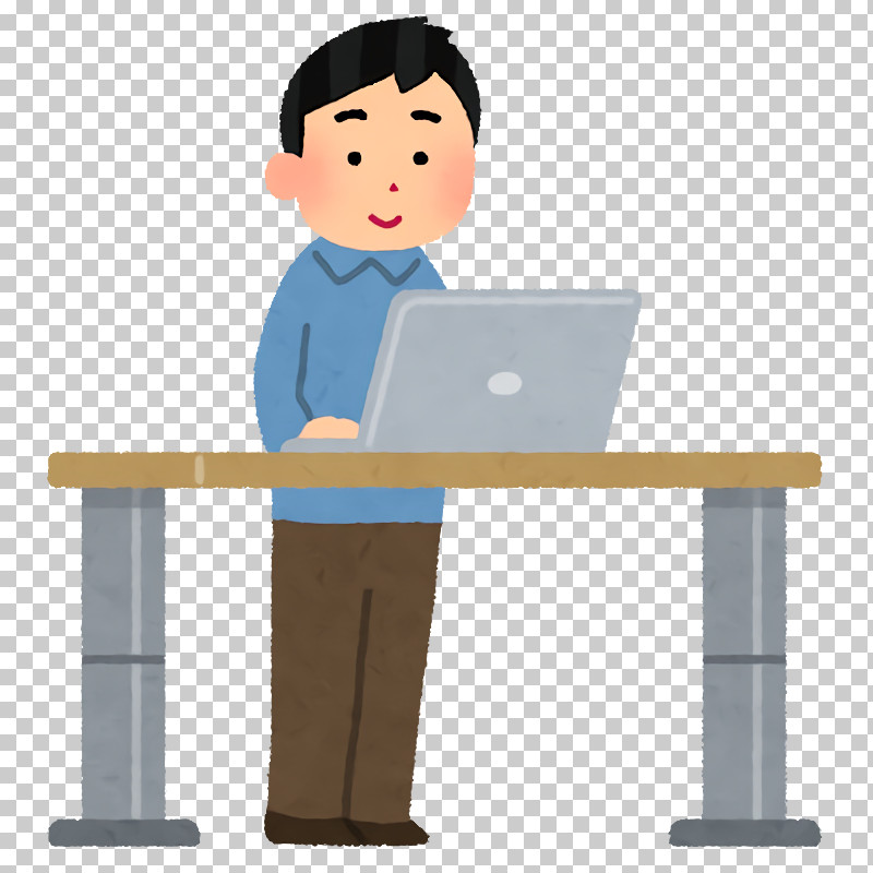 Cartoon Standing Desk Job Computer Desk PNG, Clipart, Cartoon, Computer Desk, Desk, Furniture, Job Free PNG Download