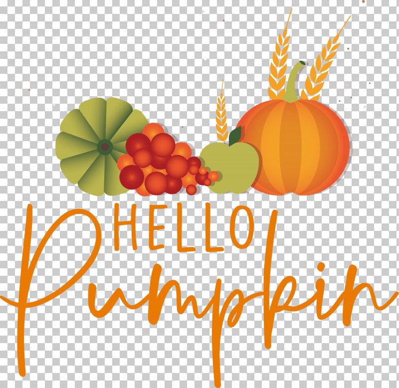 HELLO PUMPKIN Autumn Harvest PNG, Clipart, Autumn, Fruit, Greeting Card, Harvest, Local Food Free PNG Download