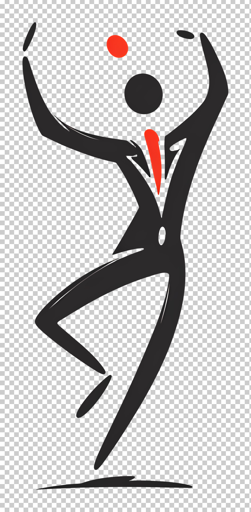 Stickman Dancing - Juggling Figure Art PNG