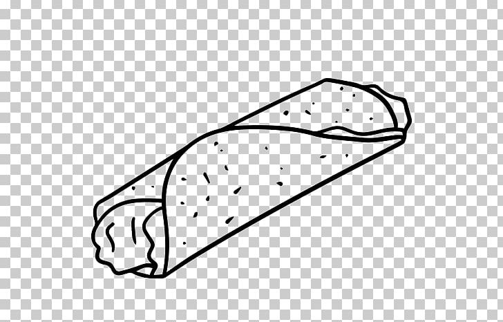 Burrito Mexican Cuisine Wrap Baguette Drawing PNG, Clipart, Angle, Area, Arm, Baguette, Black Free PNG Download