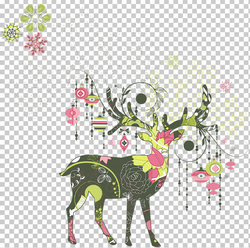 Cartoon Deer Plant PNG, Clipart, Cartoon, Deer, Paint, Plant, Watercolor Free PNG Download