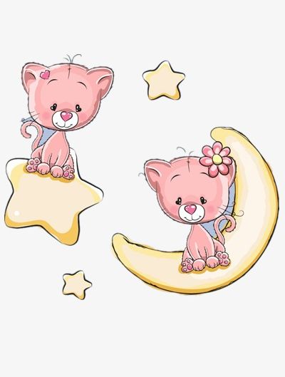 Bears Sitting On The Moon And The Stars PNG, Clipart, Bear, Bears Clipart, Bears Clipart, Cartoon, Moon Free PNG Download