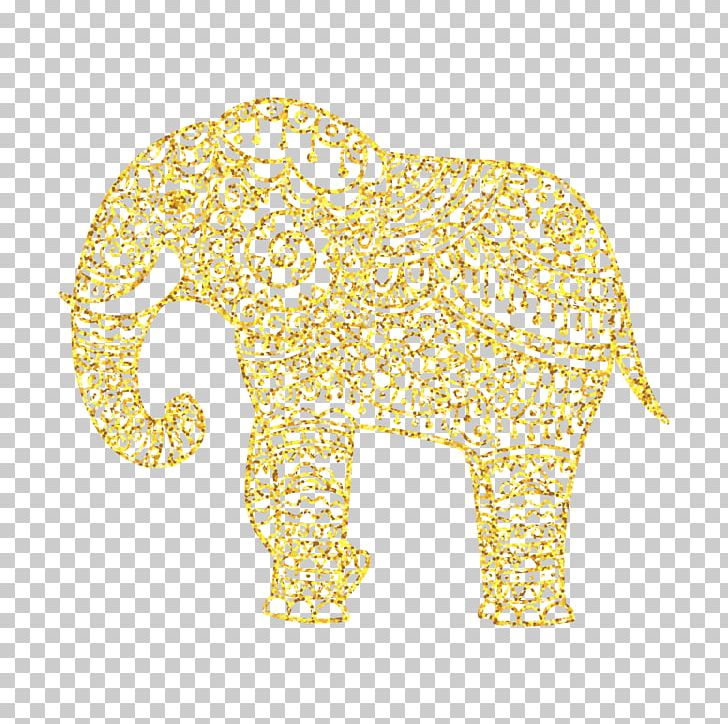 Golden Elephant PNG, Clipart, Animal, Area, Art, Asian Elephant, Cartoon Free PNG Download