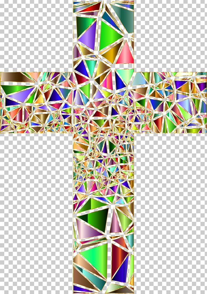 Stained Glass Window Christian Cross PNG, Clipart, Christian Cross, Christianity, Cross, Crucifix, Desktop Wallpaper Free PNG Download