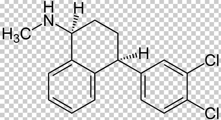 Sertraline Hydrochloride Chemistry Selective Serotonin Reuptake Inhibitor PNG, Clipart, Angle, Black, Chemistry, Drug, Material Free PNG Download