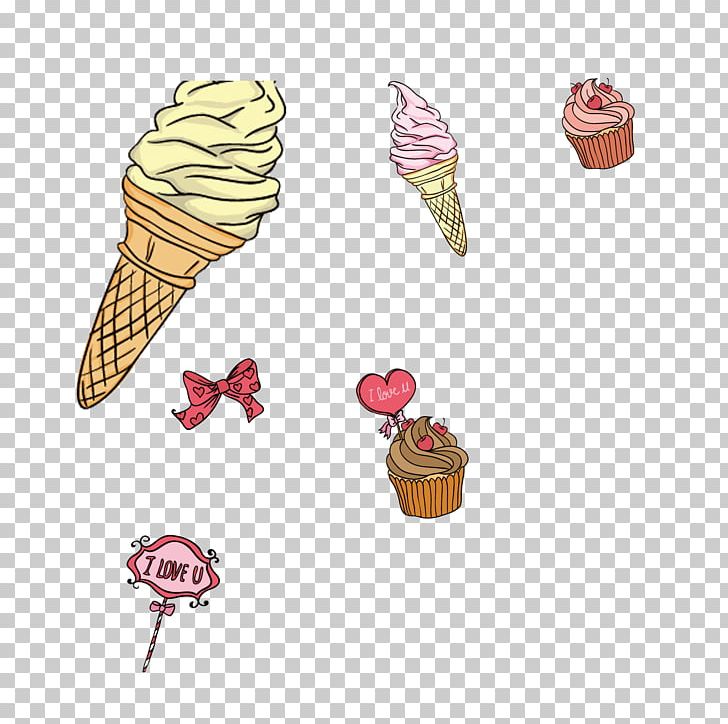Ice Cream Cone Illustration PNG, Clipart, Bow, Cartoon, Cream, Cream Vector, Drawing Free PNG Download