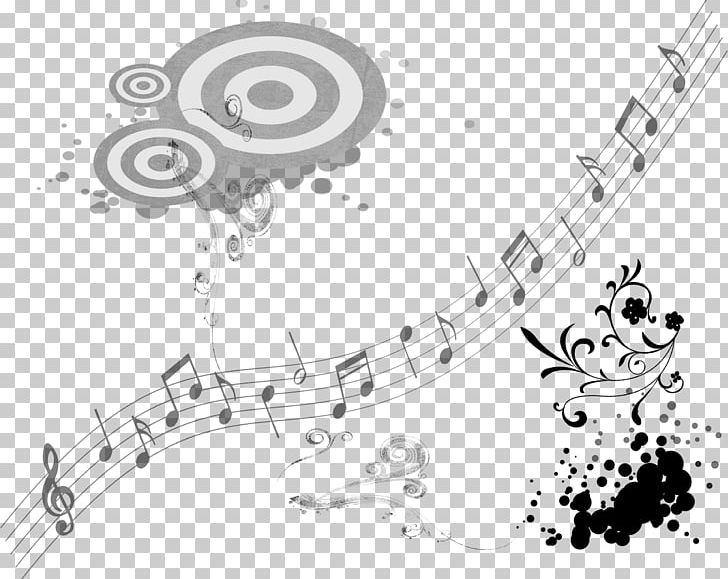 Black And White Musical Note Musical Notation PNG, Clipart, Angle, Circle, Copyright, Decorative Elements, Diagram Free PNG Download