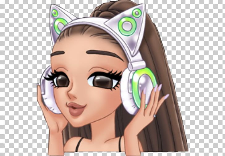 Ariana Grande Emoji Sticker Moonlight PNG, Clipart, Arianators, Audio, Audio Equipment, Axent Wear Cat Ear Headphones, Cartoon Free PNG Download