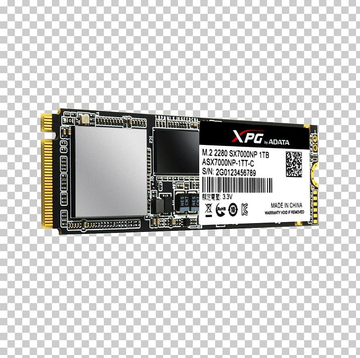 Solid-state Drive ADATA ASX7000NP-128GT-C Internal Hard Drive PCI Express 3.0 X4 (NVMe) M.2 2280 1.00 5 Years Warranty NVM Express PNG, Clipart, Asx, Computer Hardware, Data Storage, Electronic Device, Electronics Free PNG Download