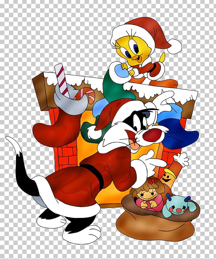 Tweety Sylvester Bugs Bunny Looney Tunes Christmas PNG, Clipart, Animation, Art, Cartoon, Christmas Decoration, Fictional Character Free PNG Download