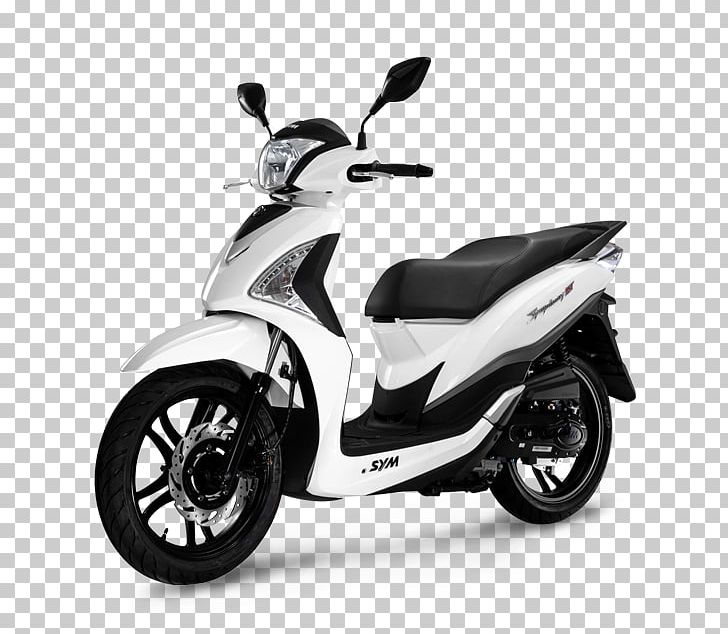 Scooter Car SYM Motors Motorcycle EICMA PNG, Clipart, Automotive Design, Automotive Wheel System, Bikes, Black And White, Cars Free PNG Download