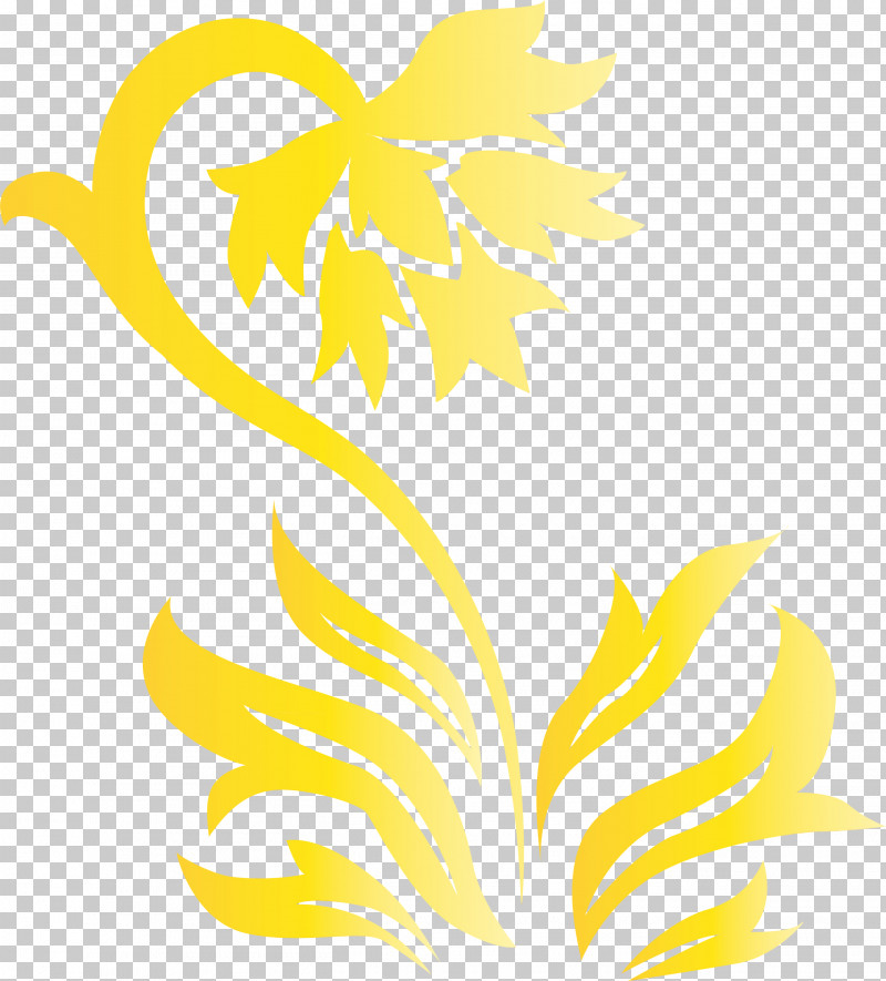 Yellow Leaf Plant Pedicel PNG, Clipart, Decor Frame, Leaf, Paint, Pedicel, Plant Free PNG Download