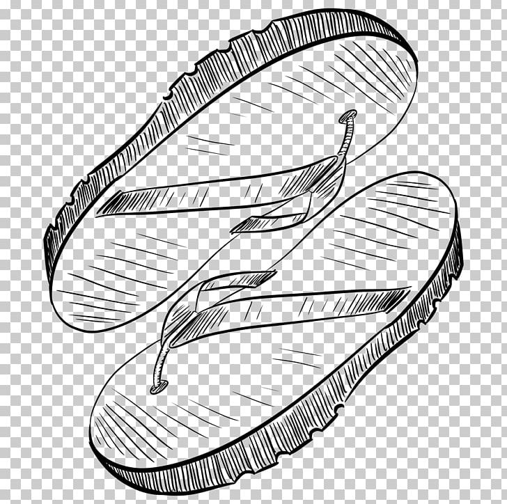 Flip-flops Sandal Footwear Coloring Book PNG, Clipart, Automotive Design, Black And White, Clothing, Coloring Book, Drawing Free PNG Download