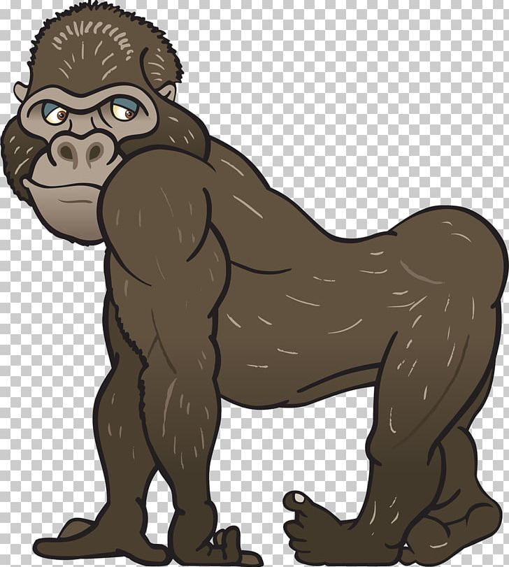 Gorilla Monkey Giraffe PNG, Clipart, Animal, Animals, Animation, Carnivoran, Cartoon Free PNG Download