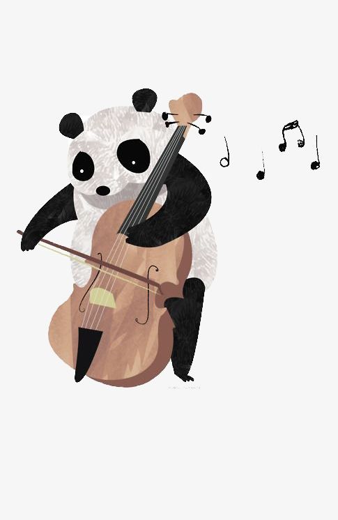 Panda Violin PNG, Clipart, Art, Cartoon, Fresh, Giant, Giant Panda Free PNG Download
