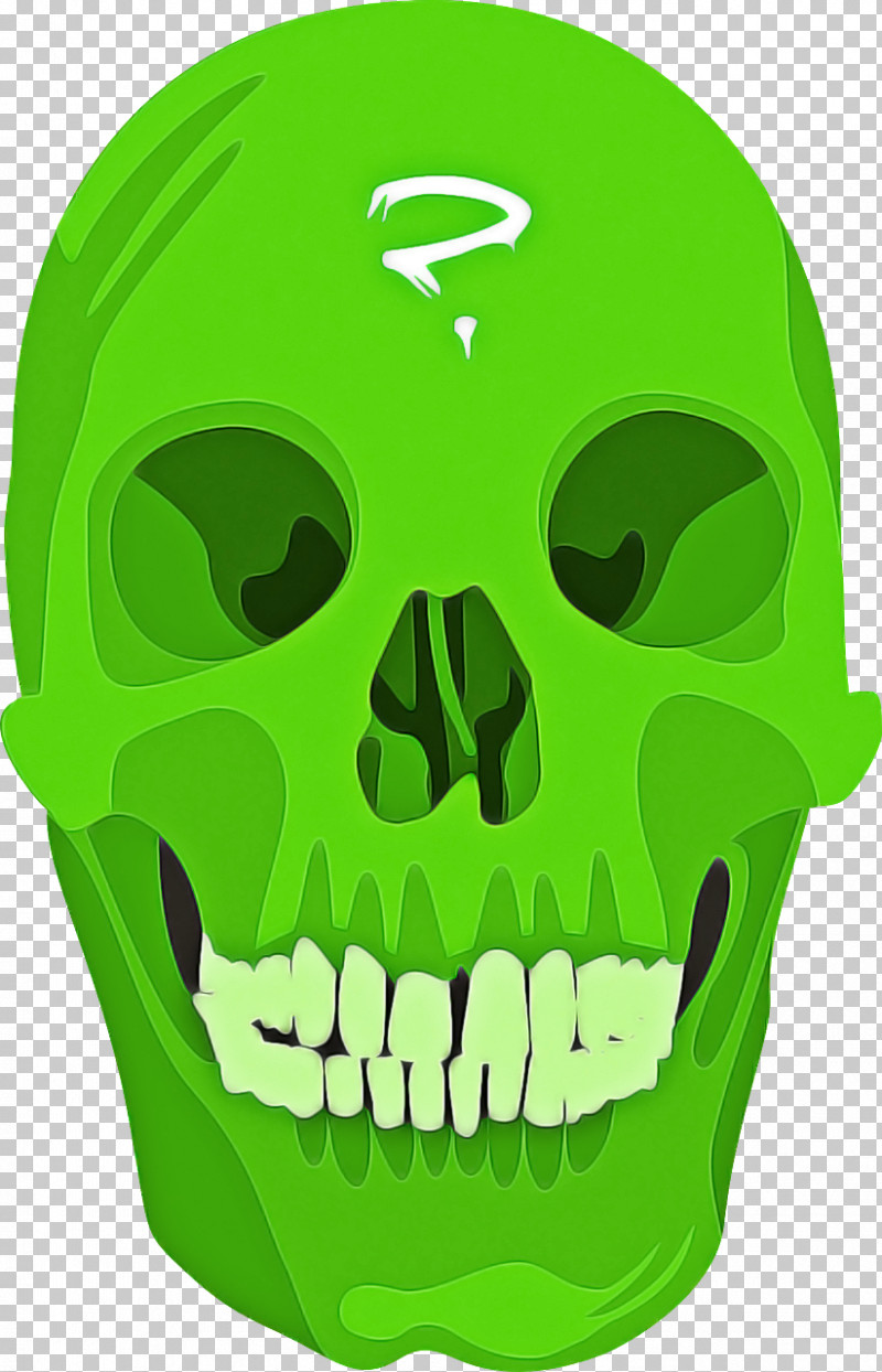 Green Bone Skull Head Jaw PNG, Clipart, Bone, Green, Head, Jaw, Plant Free PNG Download