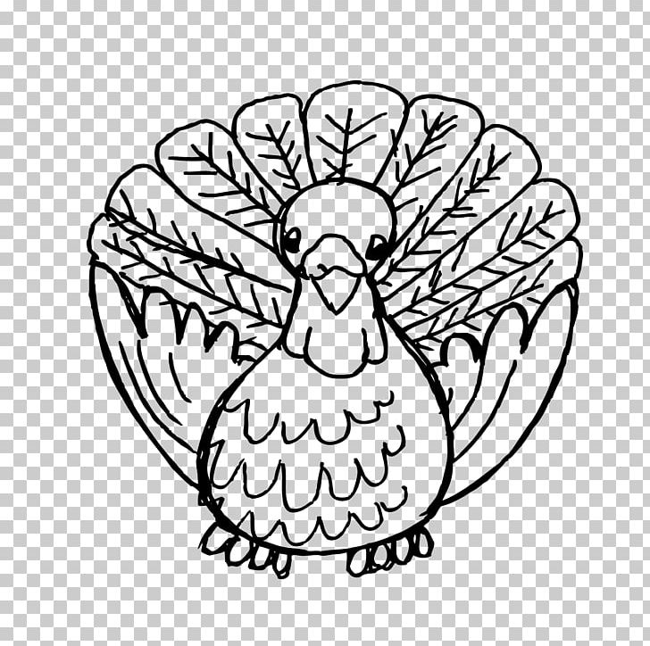 Turkey Meat Drawing Art PNG, Clipart, Artwork, Beak, Bird, Black And White, Cartoon Free PNG Download