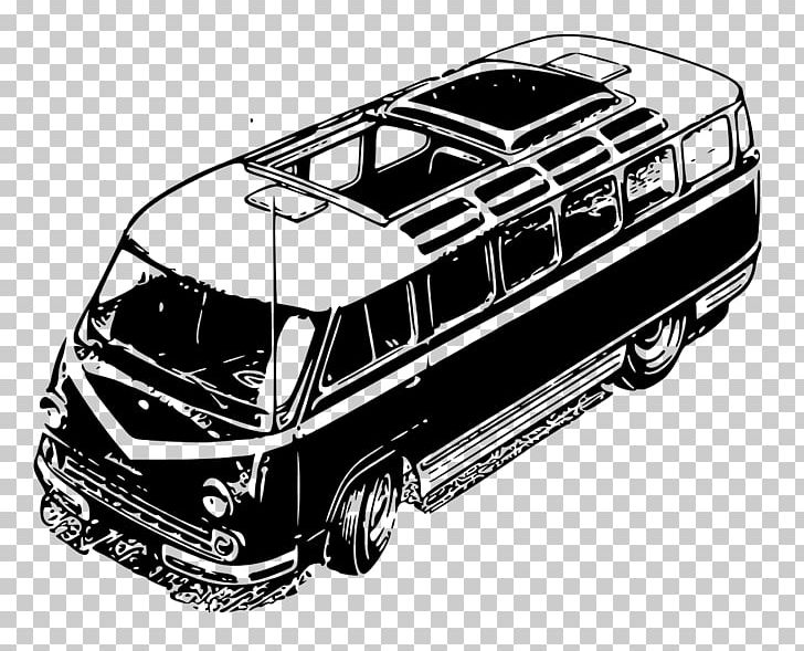 Car Minivan Bus PNG, Clipart, Automotive Design, Automotive Exterior, Black And White, Bus, Campervans Free PNG Download