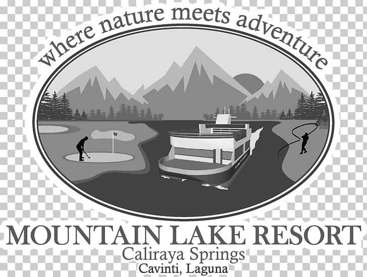 Lake Caliraya Los Baños Mountain Lake Resort Laguna PNG, Clipart, Black And White, Brand, Calamba Laguna, Cottage, Label Free PNG Download