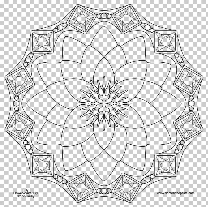 Mandala Coloring Book Drawing Birthstone Adult PNG, Clipart, Adult, Area, Artwork, Birth Flower, Birthstone Free PNG Download