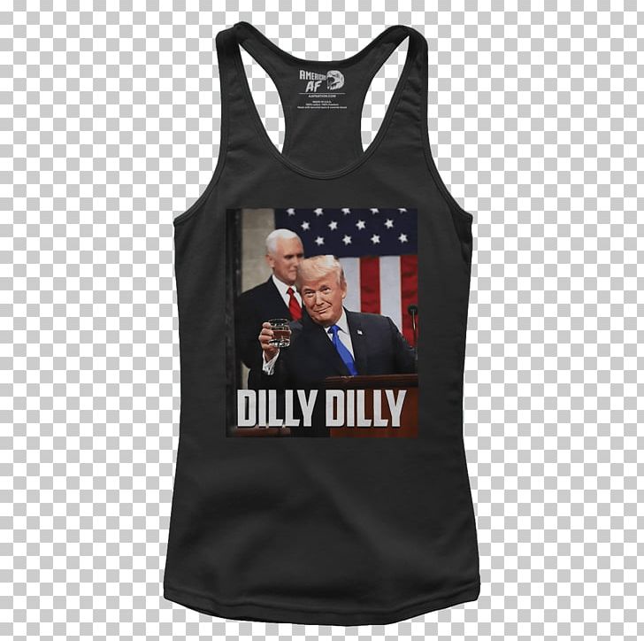 United States T-shirt State Of The Union Gilets PNG, Clipart, Active Tank, Black, Brand, Clothing, Donald Trump Free PNG Download