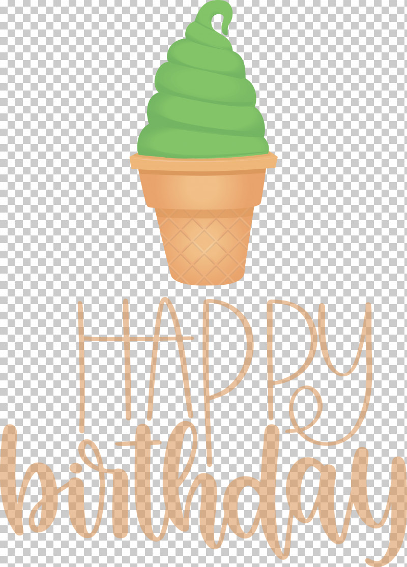 Happy Birthday PNG, Clipart, Cone, Cream, Dairy, Dairy Product, Happy Birthday Free PNG Download