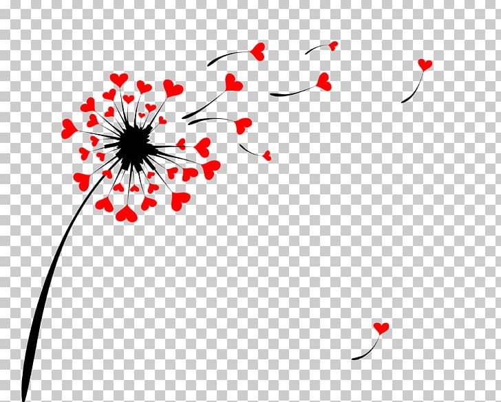 Common Dandelion Wall Decal Sticker Heart PNG, Clipart, Black Dandelion, Circle, Color, Dandelion, Dandelion Flower Free PNG Download