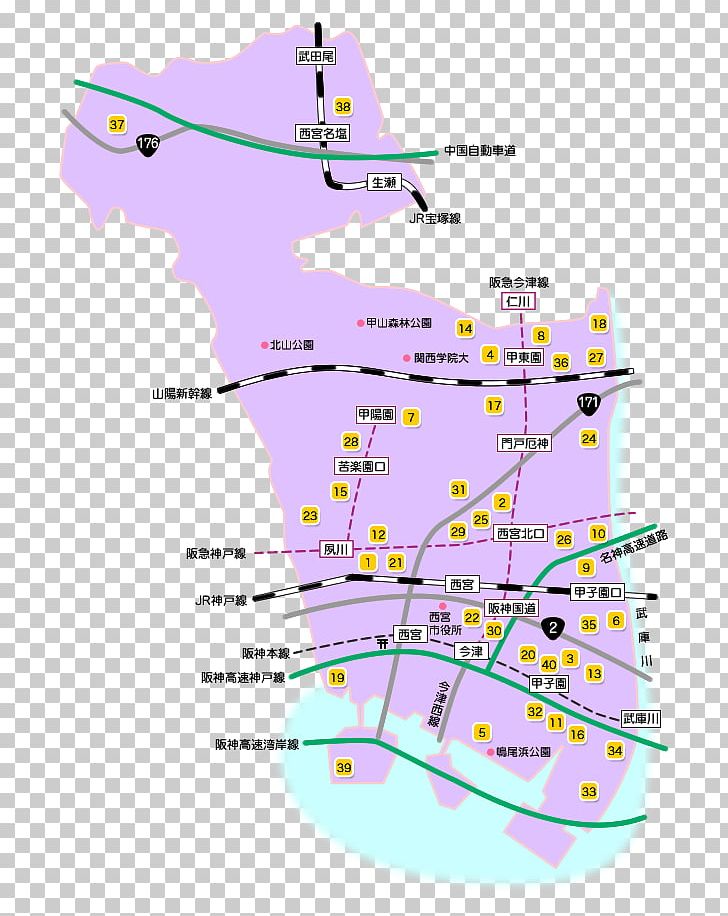 Hankyu Nishinomiya Stadium Map Nishinomiyahama Awaji Kobe PNG, Clipart, Angle, Area, City, Diagram, Hankyu Nishinomiya Stadium Free PNG Download