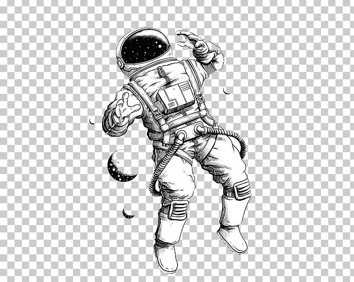 Astronaut Drawing Tattoo PNG, Clipart, Arm, Art, Astronaut, Baseball Equipment, Black And White Free PNG Download