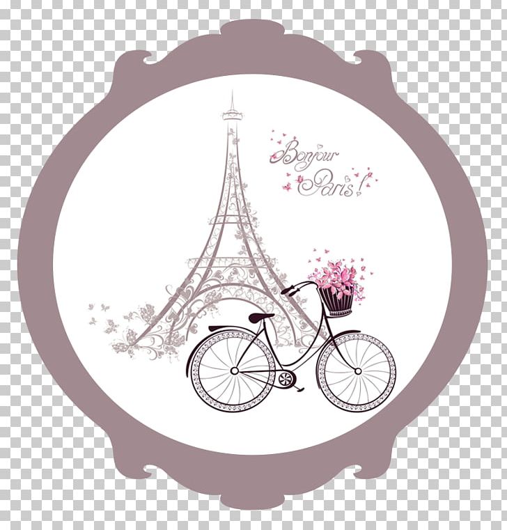 Eiffel Tower Bicycle Wall Decal Cycling Sticker PNG, Clipart, Bicycle, Circle, City Bicycle, Cycling, Decal Free PNG Download