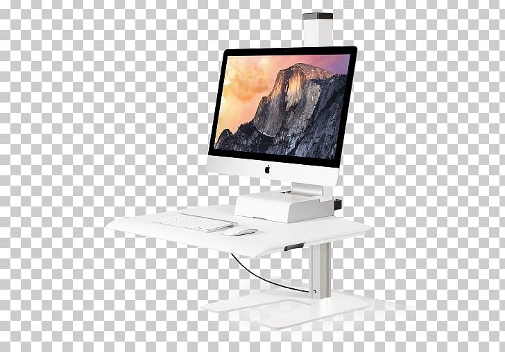 Flat Display Mounting Interface Standing Desk IMac Computer Monitors PNG, Clipart, Apple, Computer Monitor Accessory, Computer Monitors, Desk, Desktop Computer Free PNG Download