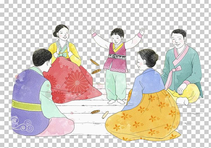 South Korea Nian Gao Chinese New Year Korean New Year Mid-Autumn Festival PNG, Clipart, Art, Cartoon, Chat, Children, Chuseok Free PNG Download