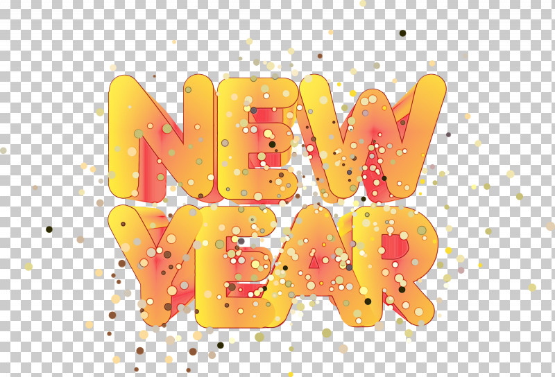 Yellow Font Meter PNG, Clipart, Happy New Year, Meter, New Year, Paint, Watercolor Free PNG Download