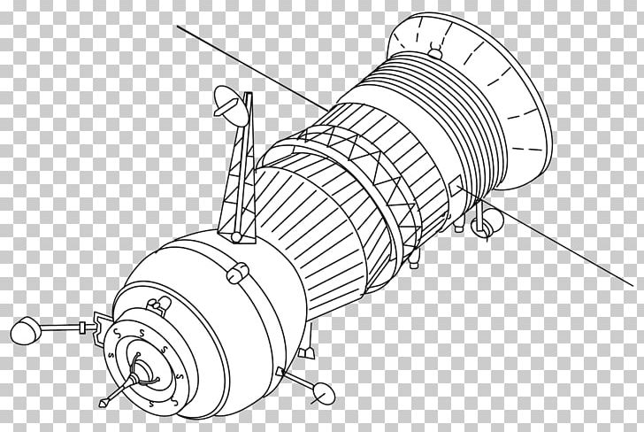 Soviet Space Program Progress Drawing Spacecraft Soyuz PNG, Clipart, Angle, Artwork, Auto Part, Black And White, Cargo Spacecraft Free PNG Download