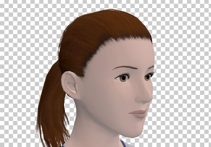 The Sims 3 The Sims 4 MySims Hairstyle PNG, Clipart, Barrette, Braid, Brown Hair, Cheek, Chin Free PNG Download