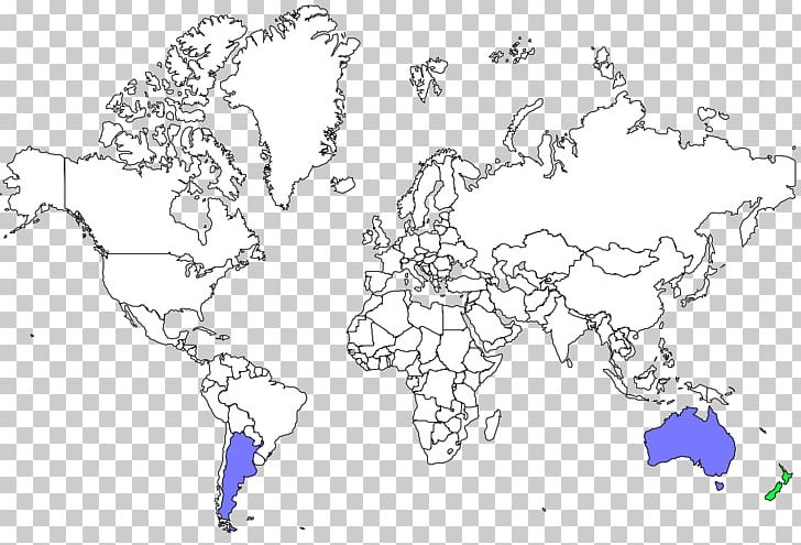 blank map of the world with borders