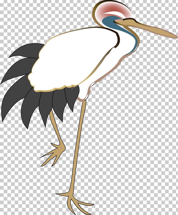 Red-crowned Crane Cartoon PNG, Clipart, Animals, Art, Beak, Bird, Branch Free PNG Download