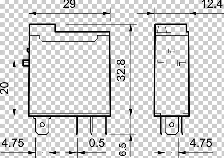 Relay Floor Plan Furniture Computer Hardware PNG, Clipart, Ac Power Plugs And Sockets, Angle, Area, Black And White, Brand Free PNG Download