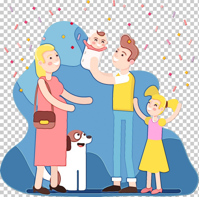 Cartoon Sharing Family Pictures PNG, Clipart, Cartoon, Family Pictures, Paint, Sharing, Watercolor Free PNG Download