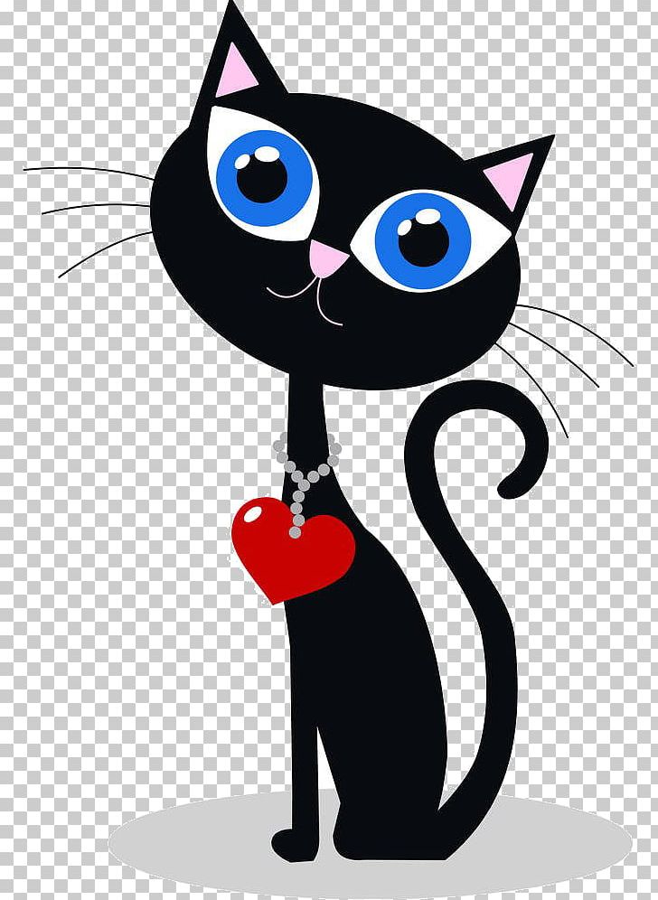 Black Cat Kitten PNG, Clipart, Animals, Balloon Cartoon, Black, Carnivoran, Cartoon Character Free PNG Download