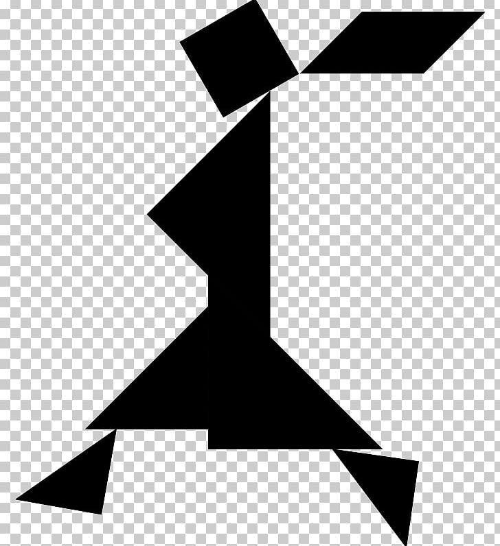 Jigsaw Puzzles Tangram Shape PNG, Clipart, Angle, Artwork, Black, Black And White, Geometry Free PNG Download