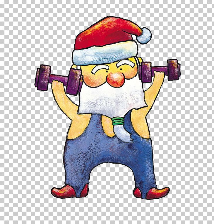 Santa Claus Physical Exercise Christmas Physical Fitness PNG, Clipart, Christmas, Christmas Ornament, Claus, Drawing, Dumb Free PNG Download